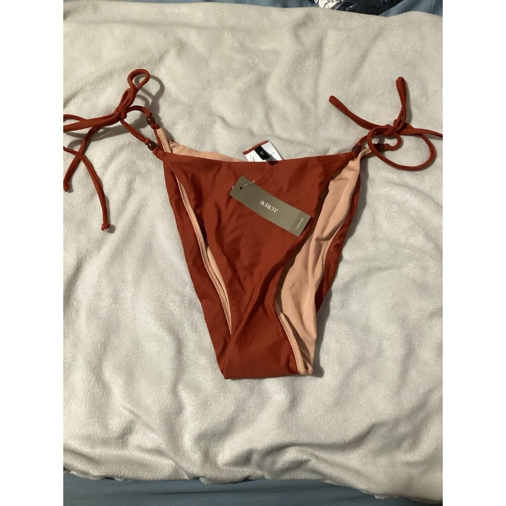 J. Crew Rust Red Tie-Side Bikini Bottom - Picture 2 of 7